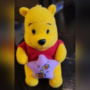 NWOT Disney Winnie The Pooh Purple Star Pisces Fish Strap Chain Plush 4"